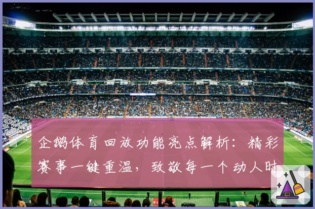 企鹅体育回放功能亮点解析:精彩赛事一键重温,致敬每一个动人时刻